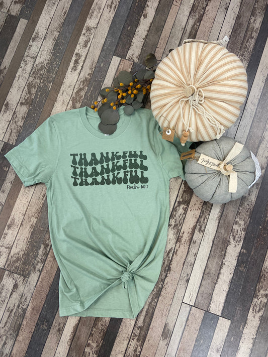 Green Thankful Tee